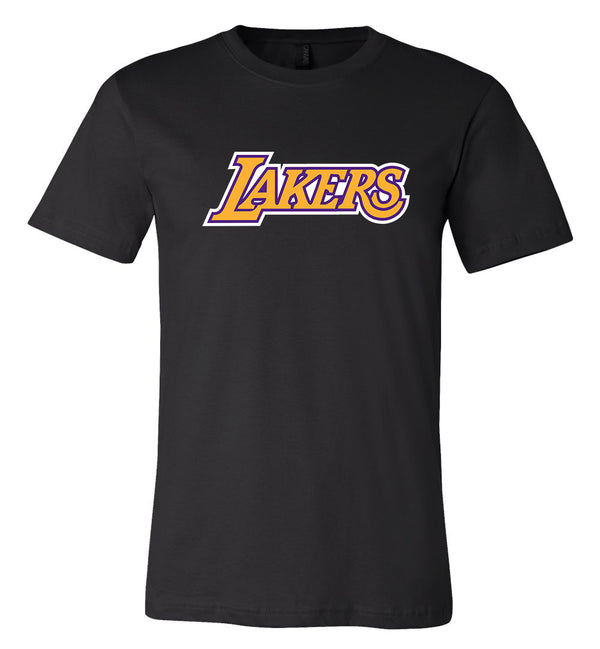 Los Angeles Lakers Text Logo logo T shirt S through 3XL!!