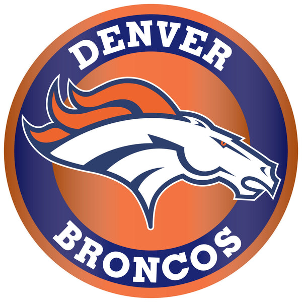 Denver Broncos Circle Logo Vinyl Decal / Sticker 10 sizes!!