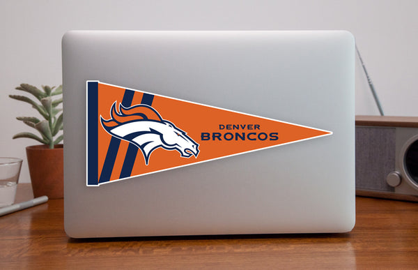 Denver Broncos Pennant Sticker Vinyl Decal / Sticker 10 sizes!!