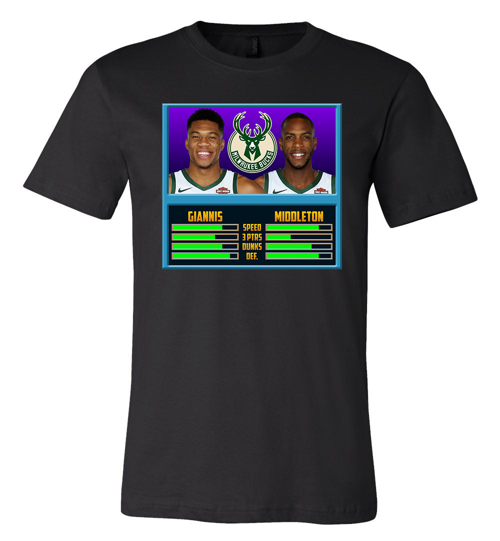 Milwaukee Bucks Giannis Antetokounmpo Basketball Jersey Mens T-shirt Short  Sleeve S-3XL