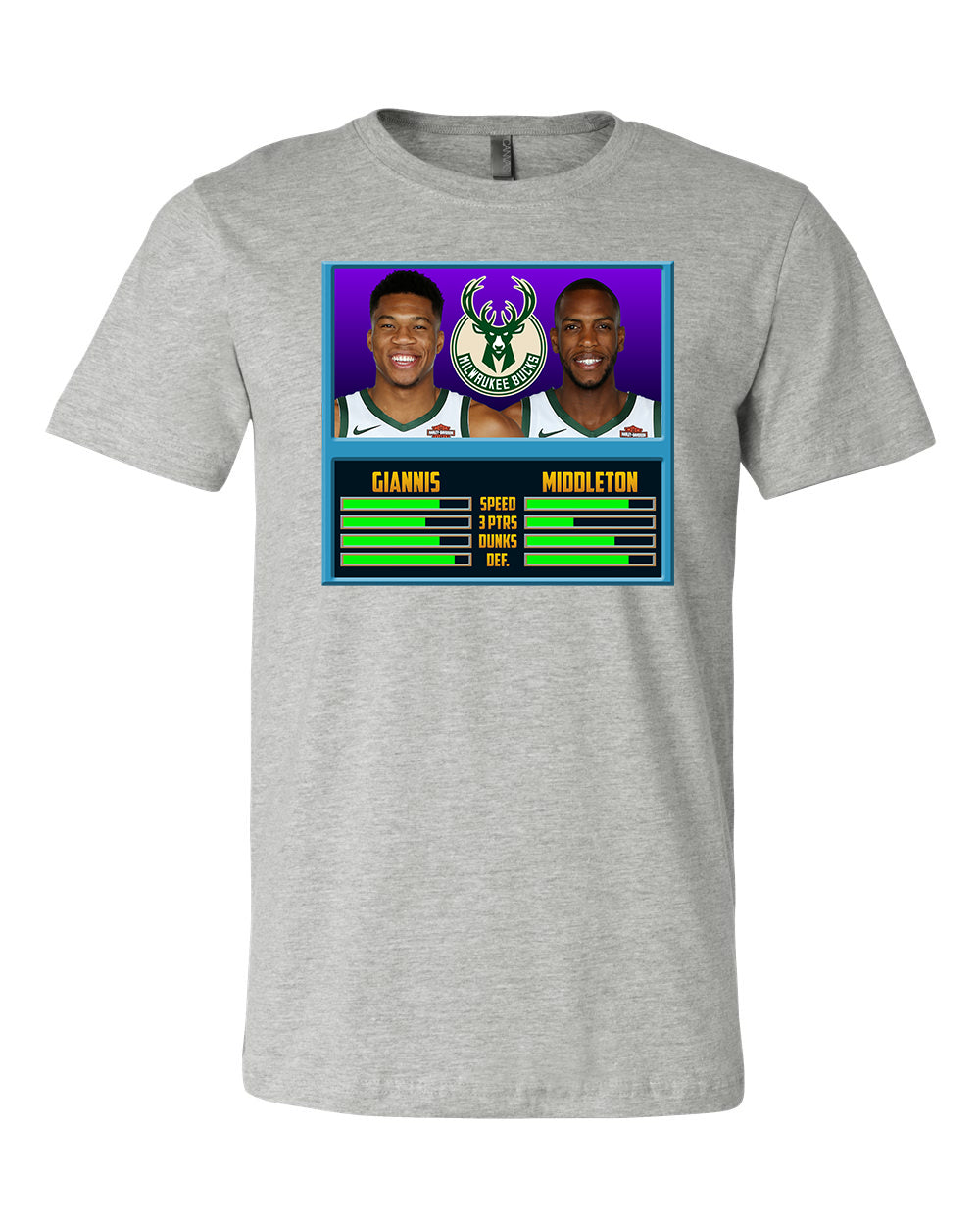 Milwaukee Bucks Giannis Antetokounmpo Basketball Jersey Mens T-shirt Short  Sleeve S-3XL