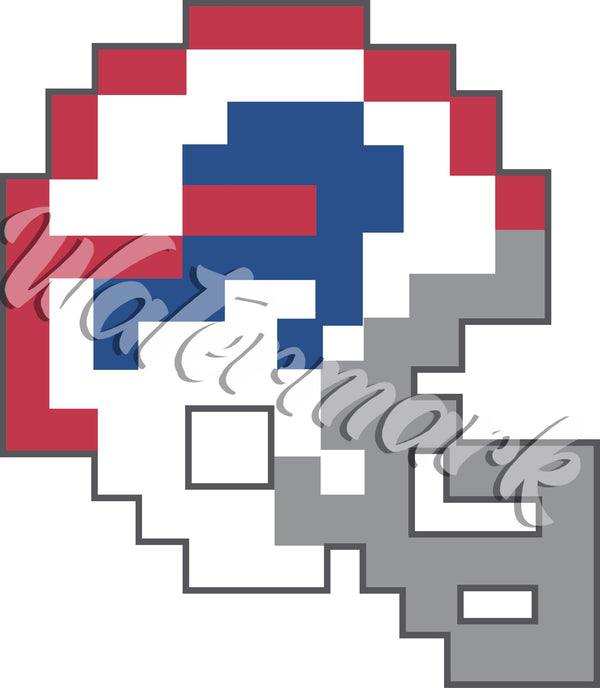 Buffalo Bills 8 bit Tecmo Bowl Logo Vinyl Decal  Sticker 10 sizes!!! 🏈👾