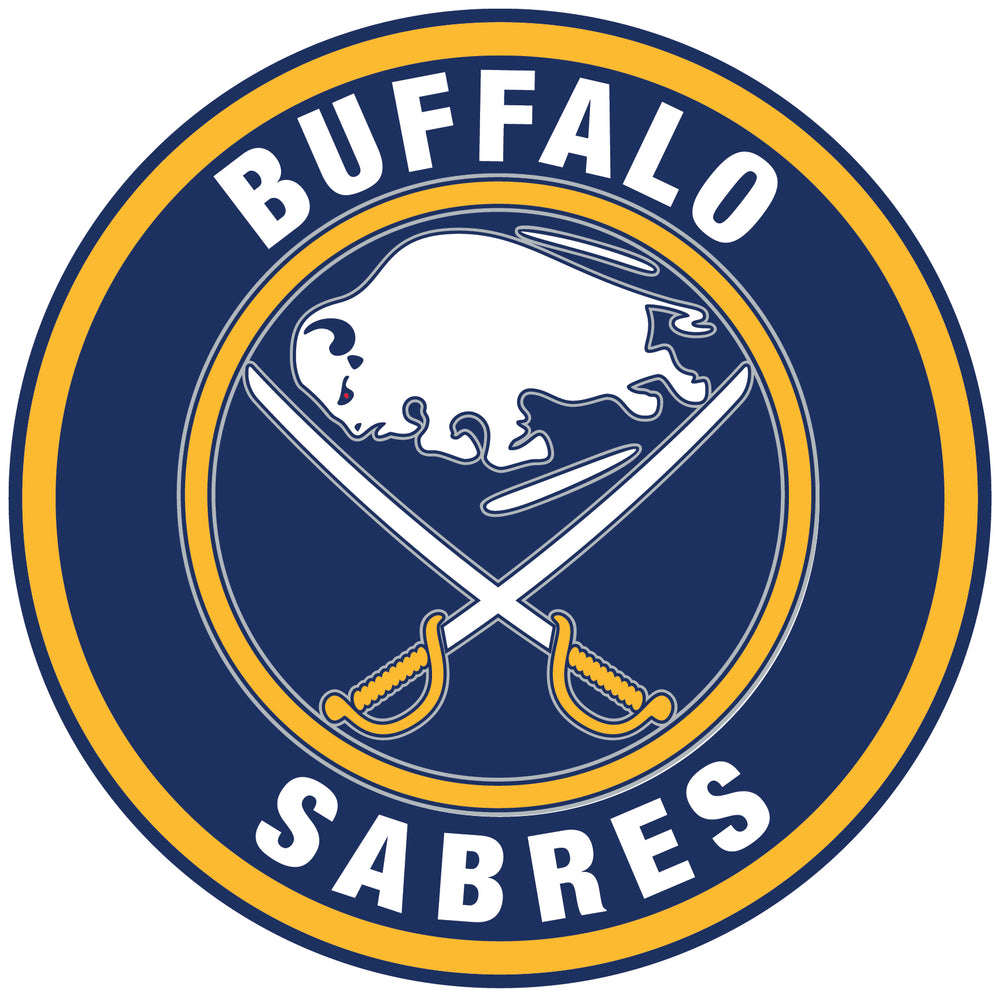 NWOT NHL Buffalo Sabres Logo Spell Out Gray T-Shirt Large Single Stitch