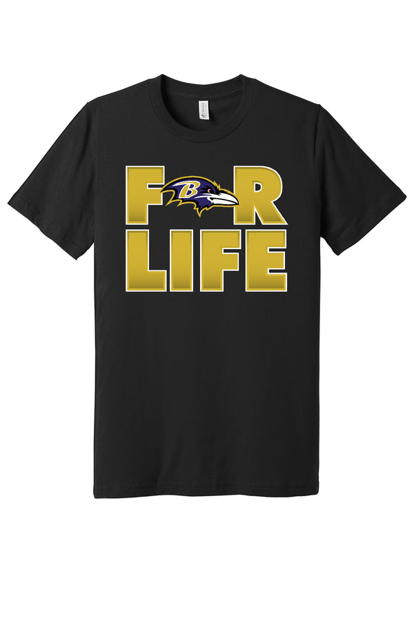 Baltimore Ravens 4 Life logo shirt  S - 5XL!!! Fast Ship!