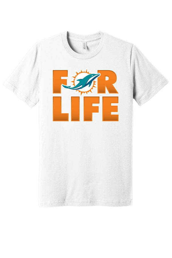 Miami Dolphins 4 Life logo shirt  S - 5XL!!! Fast Ship!