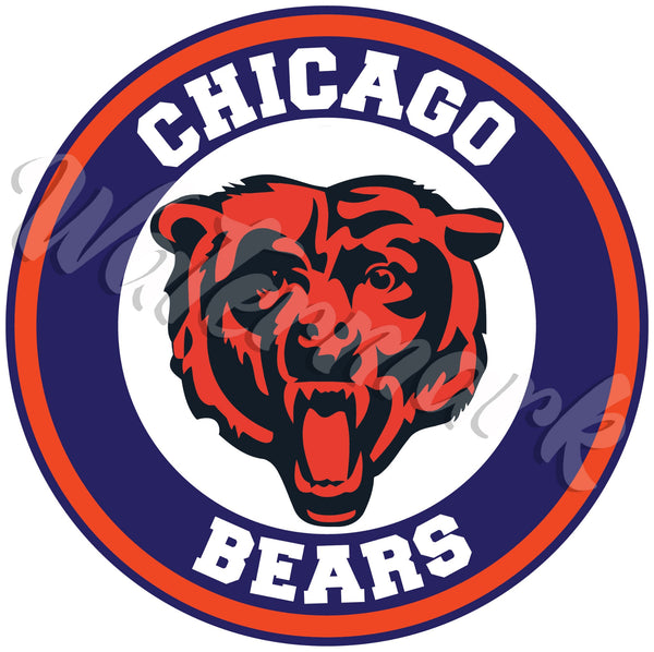 Chicago Bears Bear Head Circle Logo Vinyl Decal / Sticker 10 sizes!! 🐻