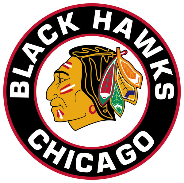 Chicago Blackhawks Circle logo Vinyl Decal / Sticker 5 Sizes!!!