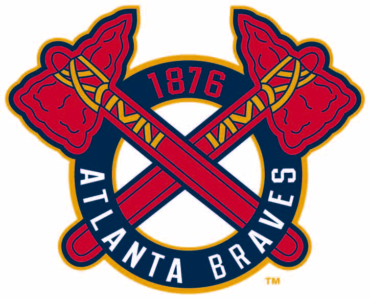 Atlanta Braves Nike Legend Tomahawk Logo Performance Navy T-Shirt Dri-Fit  Tee