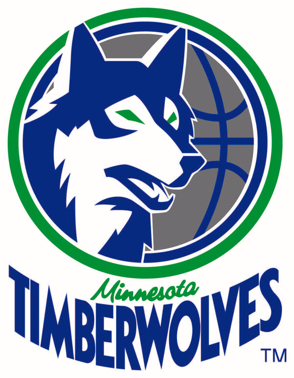 Minnesota Timberwolves Throwback LOGO Vinyl Decal / Sticker 5 Sizes!!