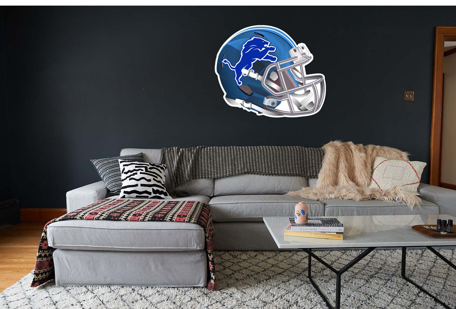 Detroit Lions Retro Helmet - 5x6 Ultra Decal