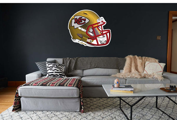 Kansas City Chiefs Blaze Helmet Sticker / NFL Vinyl Decal 10 sizes with TRACKING