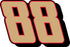Dale Earnhardt JR Gold 88 Logo #88 Vinyl Decal / Sticker 5 Sizes!!!