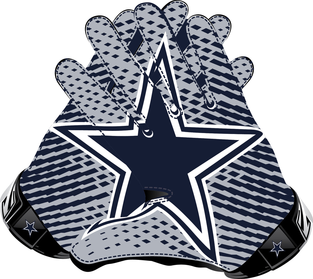 8 Wide Heartbeat Star Cowboys Dallas Funny Vinyl Decal Sticker