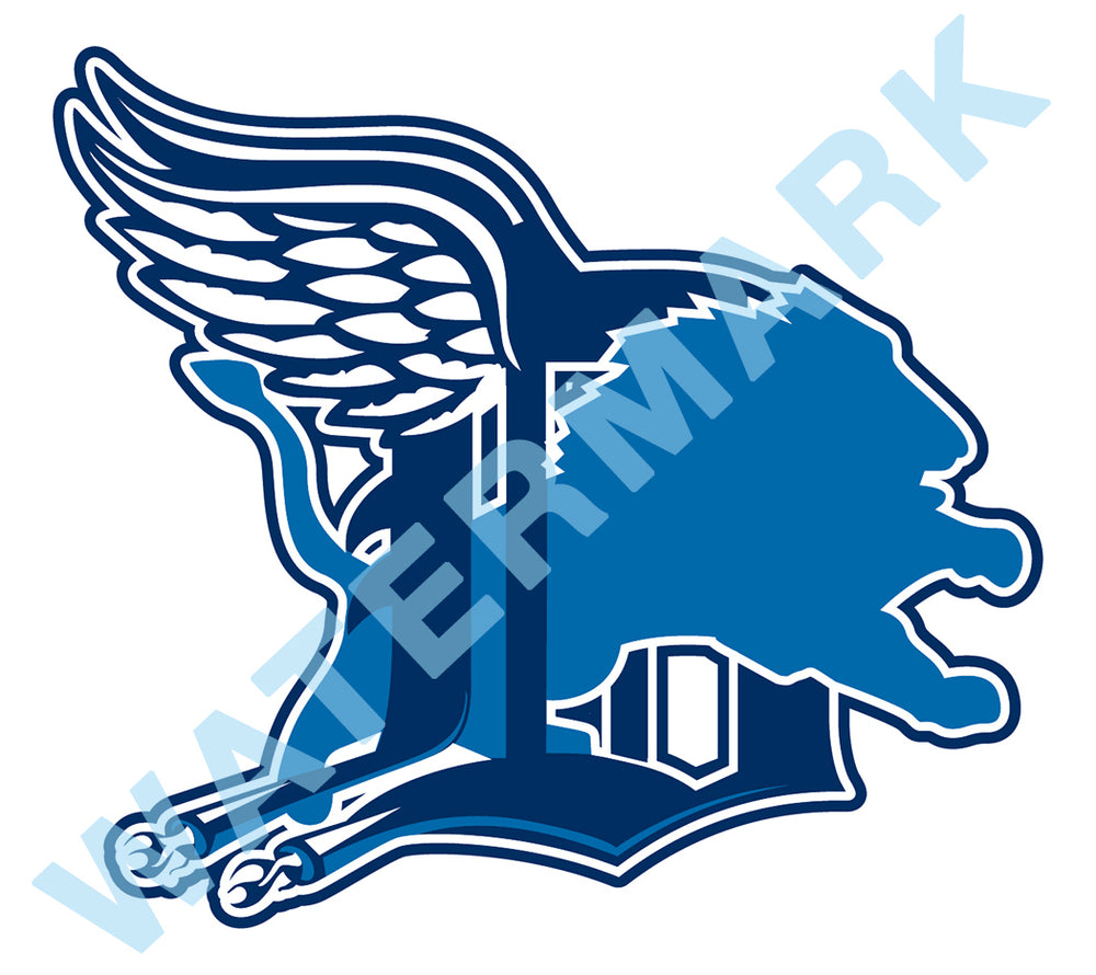 Detroit Lions Helmet Logo Light Iron-on Stickers (Heat Transfers