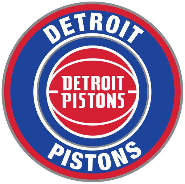 Detroit Pistons Throwback Circle Logo Vinyl Decal / Sticker 5 sizes!!
