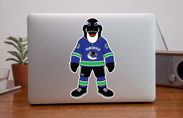 Vancouver Canucks Mascot Sticker / Vinyl Decal | Fin Mascot Sticker 🏒🏆