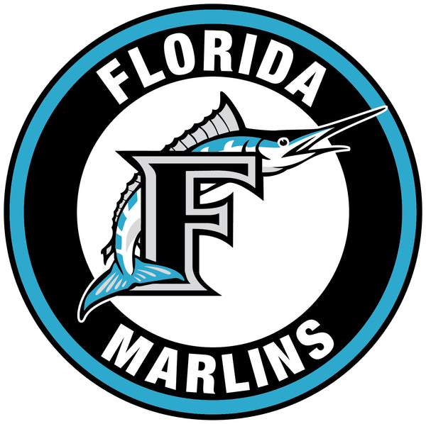 Florida Marlins logo Circle Logo Vinyl Decal  Sticker 5 sizes!!