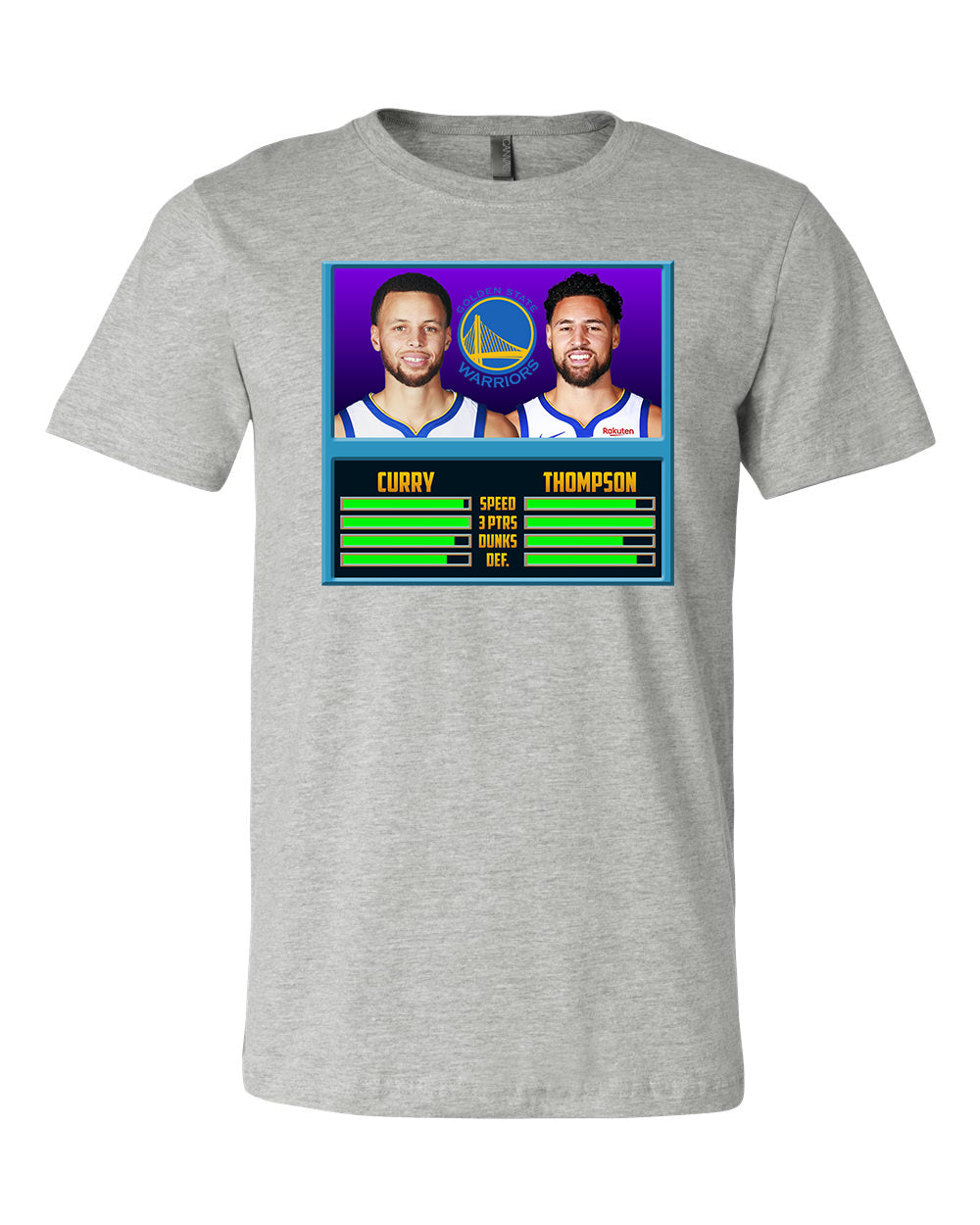 Golden State Warriors Stephen Curry Klay Thompson NBA JAM T-shirt 6 Si