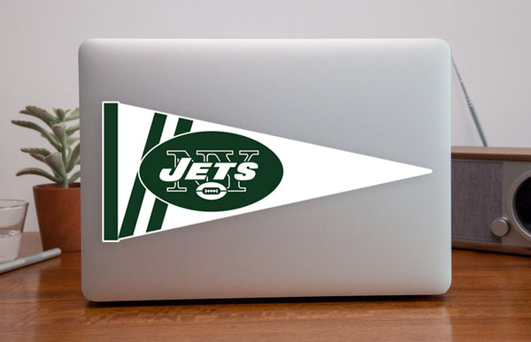 New York Jets Pennant Sticker Vinyl Decal / Sticker 10 sizes!!
