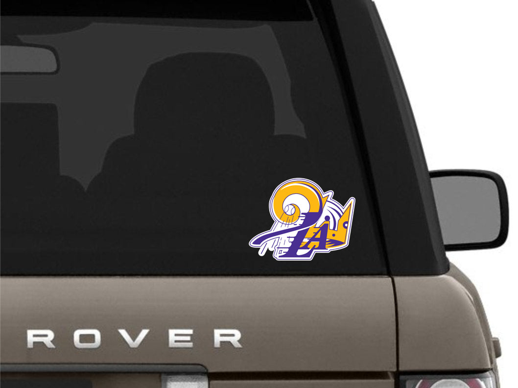 Los Angeles Dodgers Lakers Kings MASH UP Vinyl Decal / Sticker 10 Size