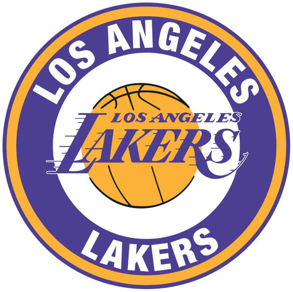 Los Angeles Lakers Circle Logo Vinyl Decal / Sticker 5 sizes!!