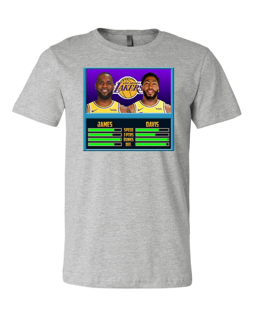 Los Angeles Lakers Lebron James Anthony Davis NBA JAM T-shirt 6 Sizes  S-3XL!!