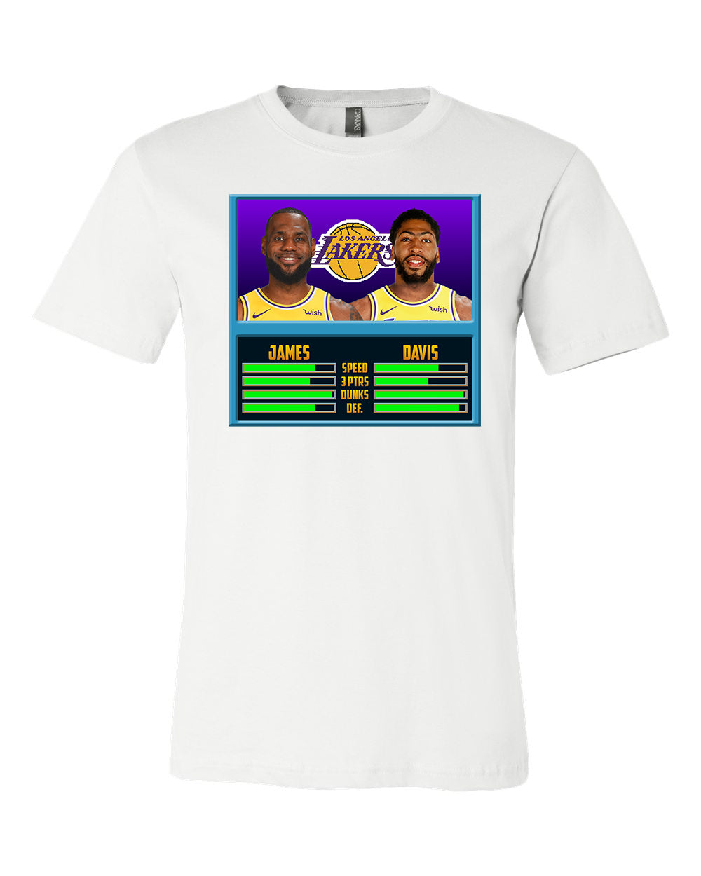 Los Angeles Lakers Lebron James Anthony Davis NBA JAM T-shirt 6