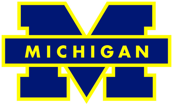 Michigan Wolverines Blue M Logo Vinyl Decal / Sticker 5 Sizes!!!