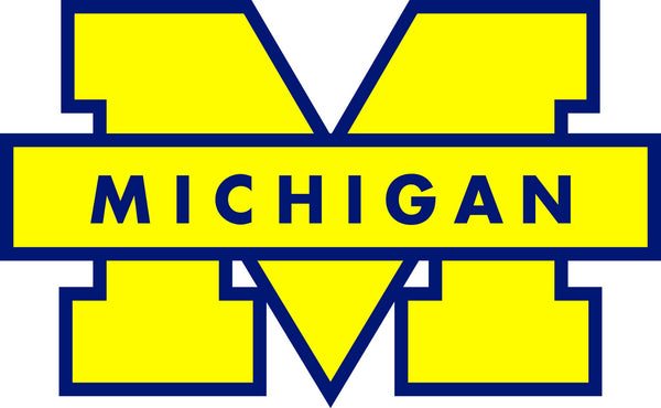 Michigan Wolverines Yellow M Logo Vinyl Decal / Sticker 5 Sizes!!!