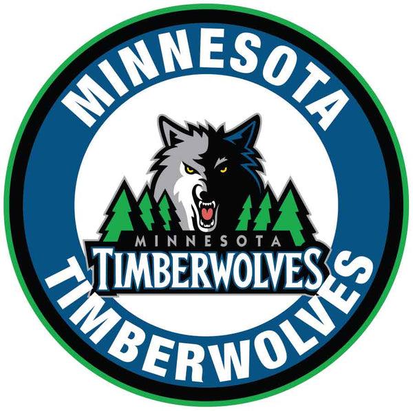 Minnesota Timberwolves Circle Logo Vinyl Decal / Sticker 5 sizes!!