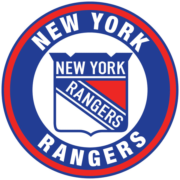 New York Rangers Circle Logo Vinyl Decal / Sticker 5 Sizes!!!