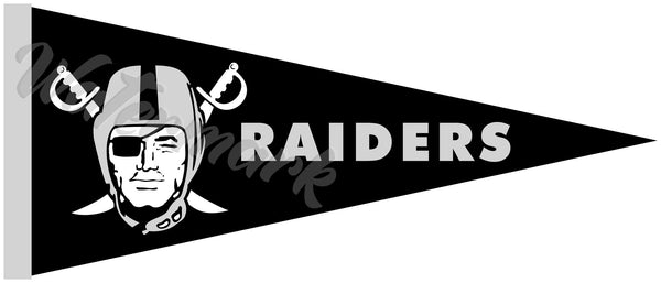 Los Angeles Raiders Pennant Sticker Vinyl Decal / Sticker 10 sizes!!