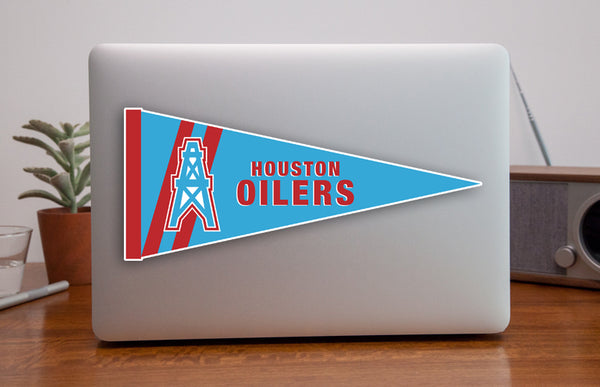 Houston Oilers Pennant Sticker Vinyl Decal / Sticker 10 sizes!!