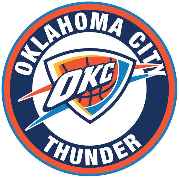 Oklahoma City Thunder Circle Logo Vinyl Decal / Sticker 5 sizes!!