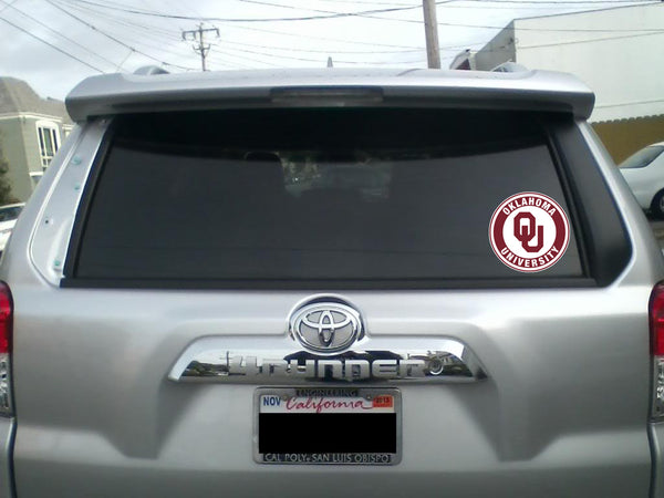 Oklahoma Sooners OU Circle Logo Vinyl Decal / Sticker 10 sizes!!!