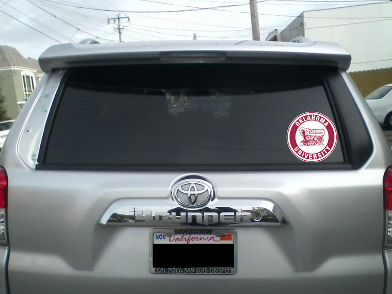 Oklahoma Sooners Wagon Circle Logo Vinyl Decal / Sticker 10 sizes ...