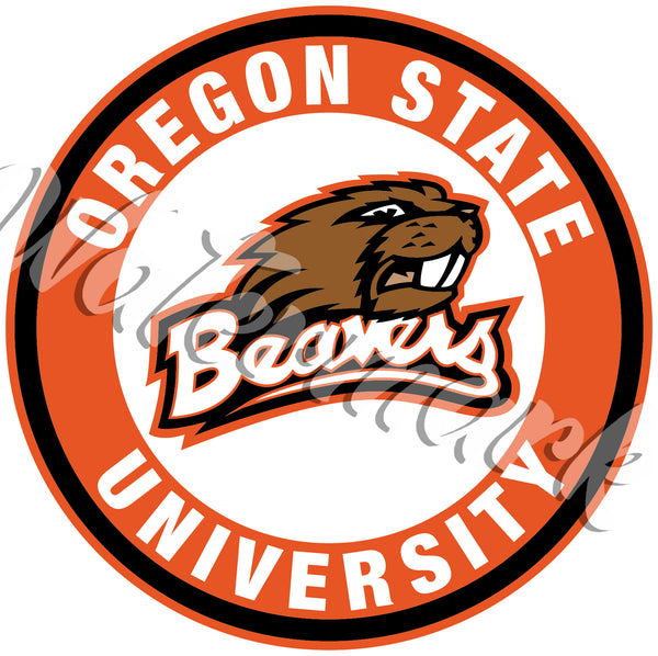 Oregon State Beavers Circle Logo Vinyl Decal / Sticker 10 sizes!!!