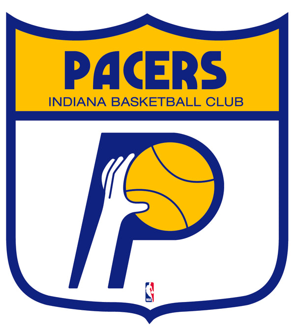 Indiana Pacers Shield  Logo Vinyl Decal / Sticker 2 Inches to 48 Inches!!