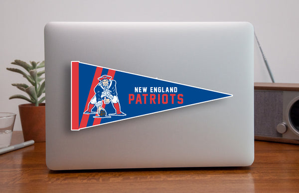 New England Patriots Throwback Pennant Sticker Vinyl Decal / Sticker 10 sizes!!