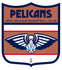 New Orleans Pelicans Shield  Logo Vinyl Decal / Sticker 2 Inches to 48 Inches!!