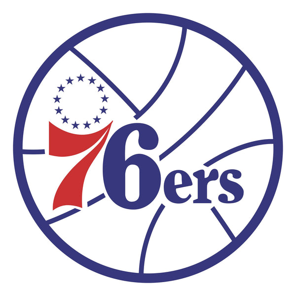 Philadelphia 76ers Main logo Vinyl Decal / Sticker 5 Sizes!!