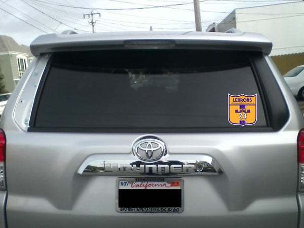 Los Angeles Lakers Shield  Logo Vinyl Decal / Sticker 2 Inches to 48 Inches!!