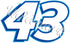 Richard Petty #43 Nascar Logo Vinyl Decal  / Sticker  🏁 Nascar Sticker  🚗💨