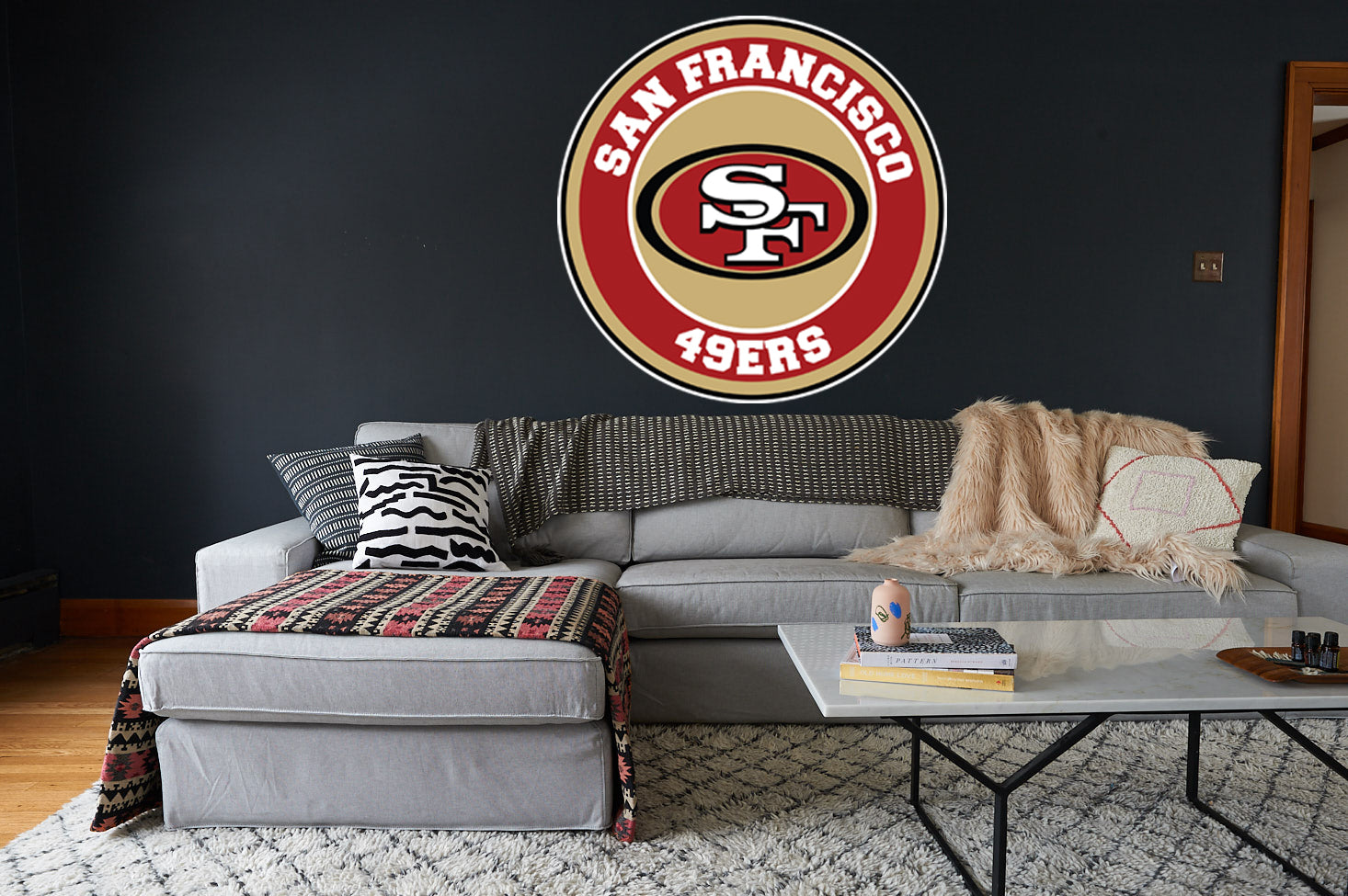 San Francisco 49ers 23 LED Retro Logo Round Wall Sign