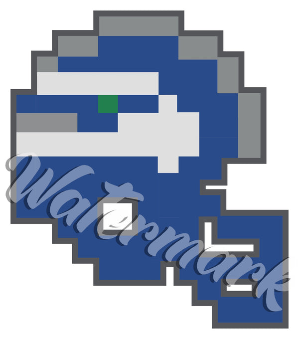 Seattle Seahawks 8 bit Tecmo Bowl Logo Vinyl Decal  Sticker 10 sizes!!! 🏈👾