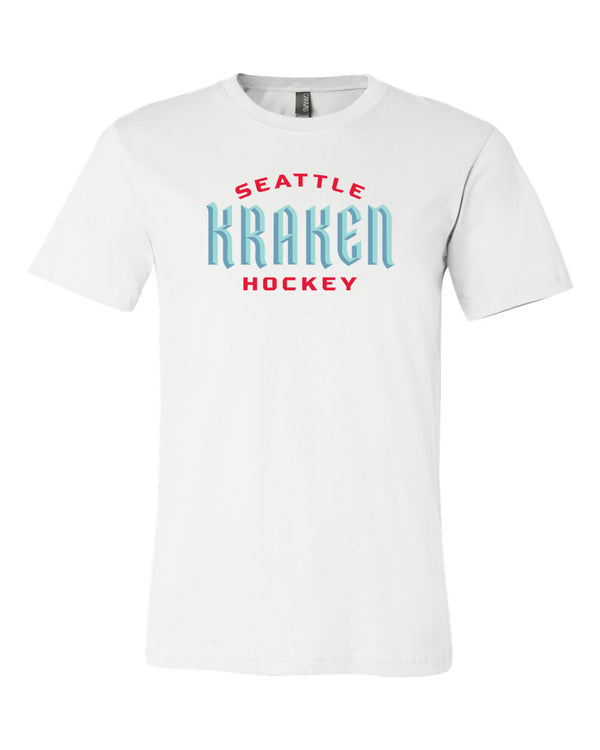 Seattle Kraken Text Logo T-shirt 6 Sizes S-3XL!!!
