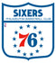 Philadelphia 76ers Shield Logo Vinyl Decal / Sticker 2 Inches to 48 Inches!!