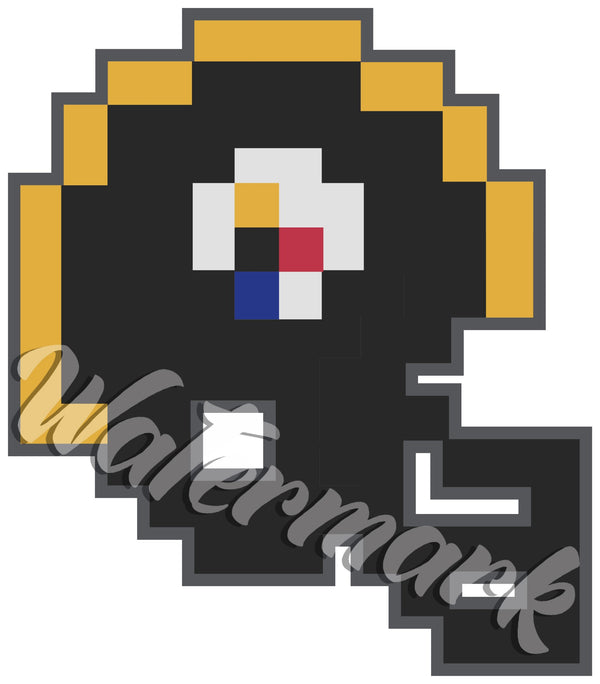 Pittsburgh Steelers 8 bit Tecmo Bowl Logo Vinyl Decal  Sticker 10 sizes!!! 🏈👾