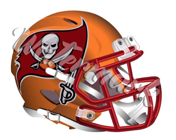 Tampa Bay Buccaneers Blaze Helmet Sticker / NFL Vinyl Decal 10 sizes