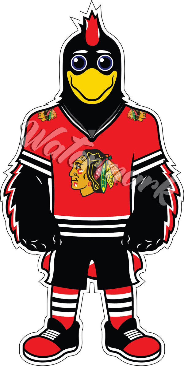 Chicago Blackhawks Mascot Sticker / Decal | Tommy Mascot Sticker 🏒🏆